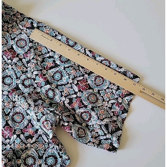 Go Barefoot Quarter Button Hawaiian Shirt Collared Short Sleeve Resort Travel - Picture 9 of 12